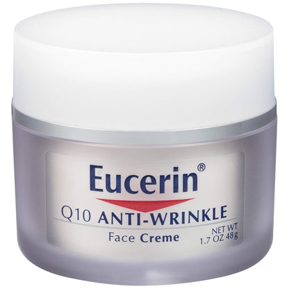 Crema Eucerin para piel sensible, para rostro, con Q10, antiarrugas, 48g