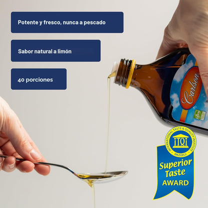 Carlson - El Mejor de Todos los Aceites de Pescado, 1600 mg de Omega-3, 200ml, sabor limon