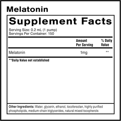 Quicksilver Scientific Melatonina liposomal – Líquido de apoyo inmunológico para adultos – Absorción eficiente y superior, 1 mg