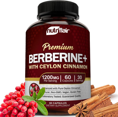 Berberine+ ceylon cinnamon 1200mg Nutriflair