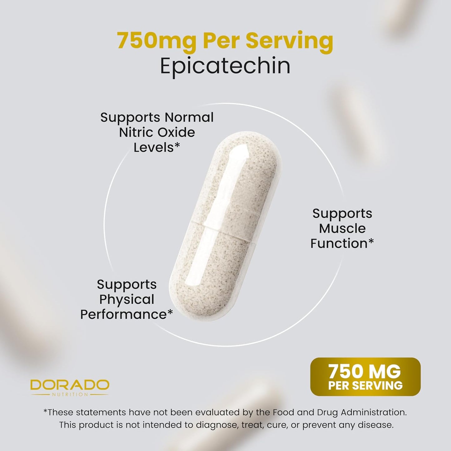 Extracto de epicatequina de 750 mg por porción, 60 Capsulas