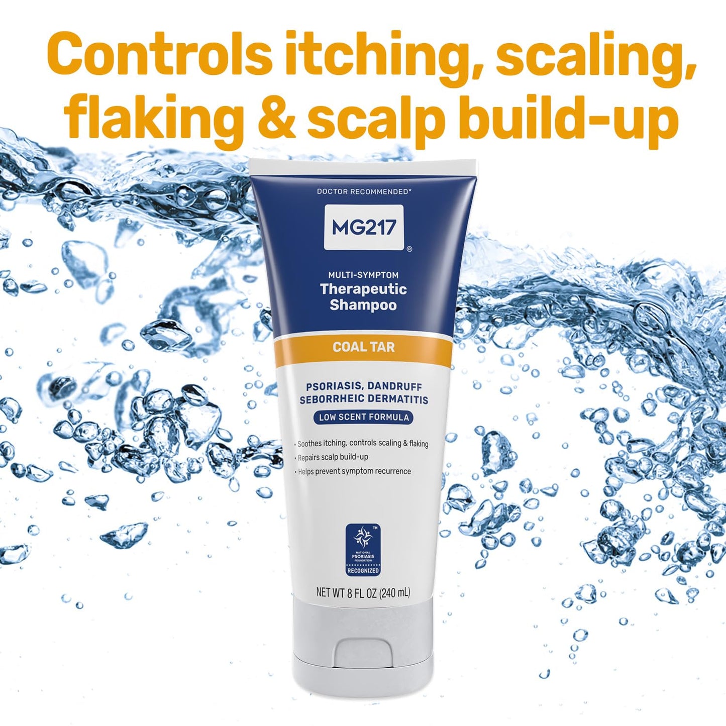 MG217 Champú para la psoriasis con 0.5% alquitrán de hulla, 240ml