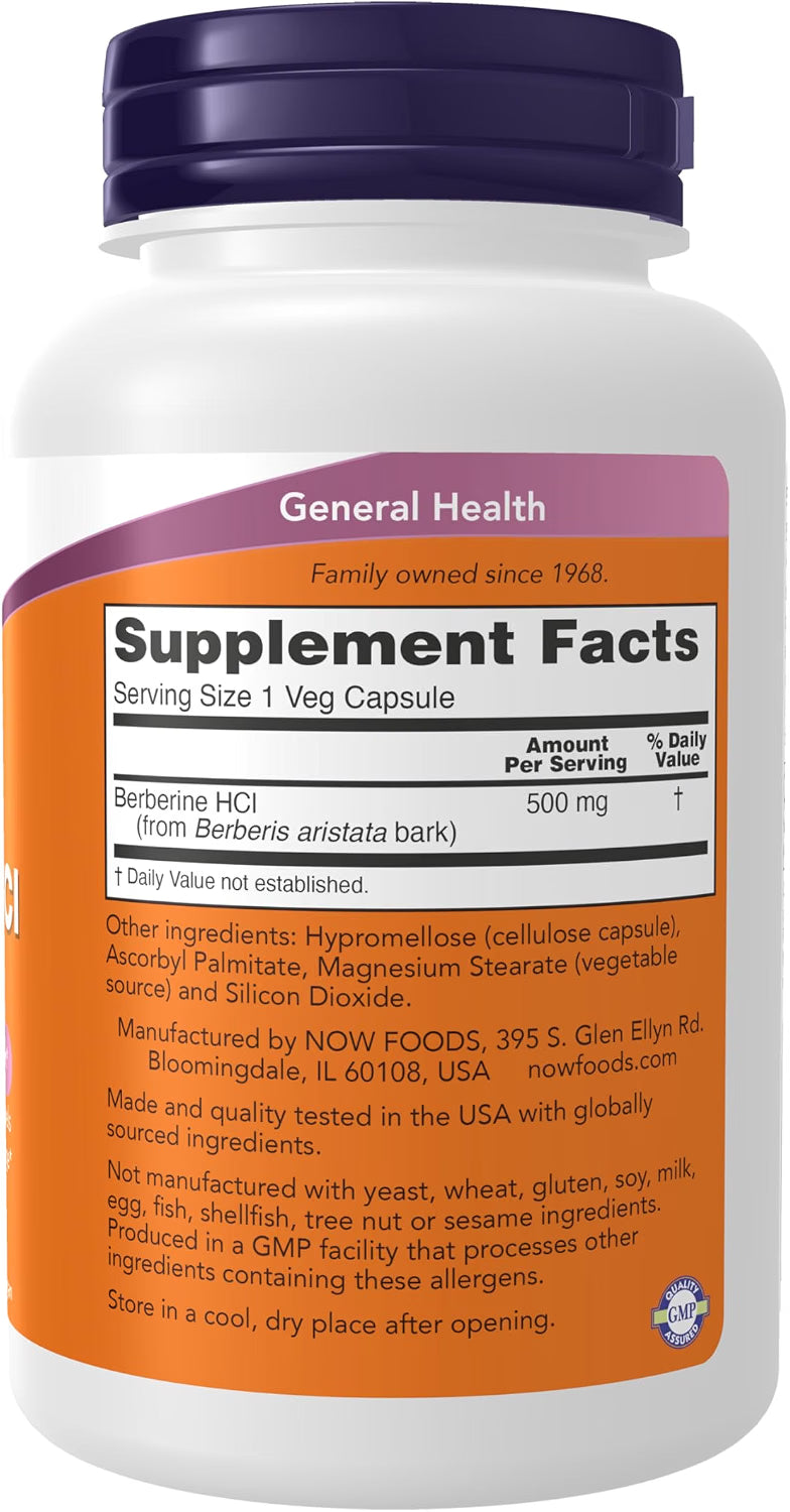 Now - Berberine HCI 500mg, 90 capsulas veg