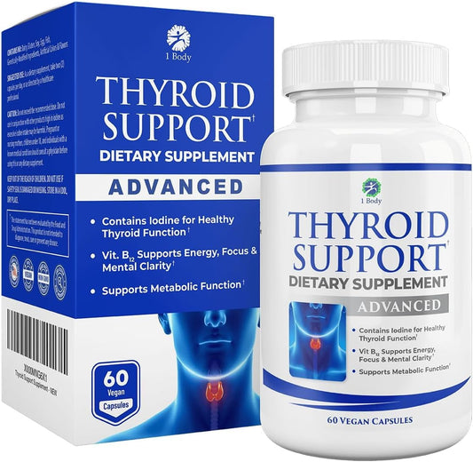 Thyroid support   Advanced - Suplemento para el apoyo a la Tiroides , 60 capsulas