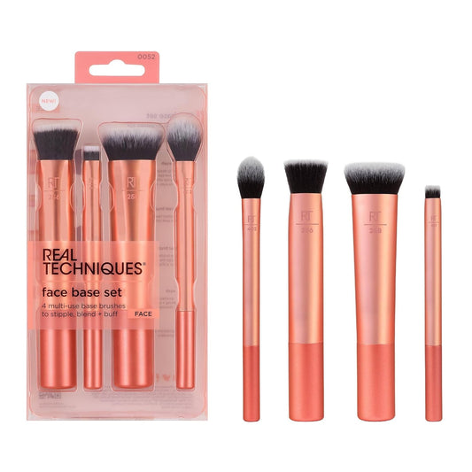 Real Techniques Juego de 4 brochas de maquillaje para base facial