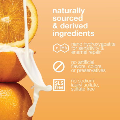 Davids Hydroxi - Pasta de dientes nano hidroxiapatita sin flúor para esmalte saludable y blanqueamiento, antiplaca, sin SLS, sabor a vainilla naranja apta para niños, 113gr