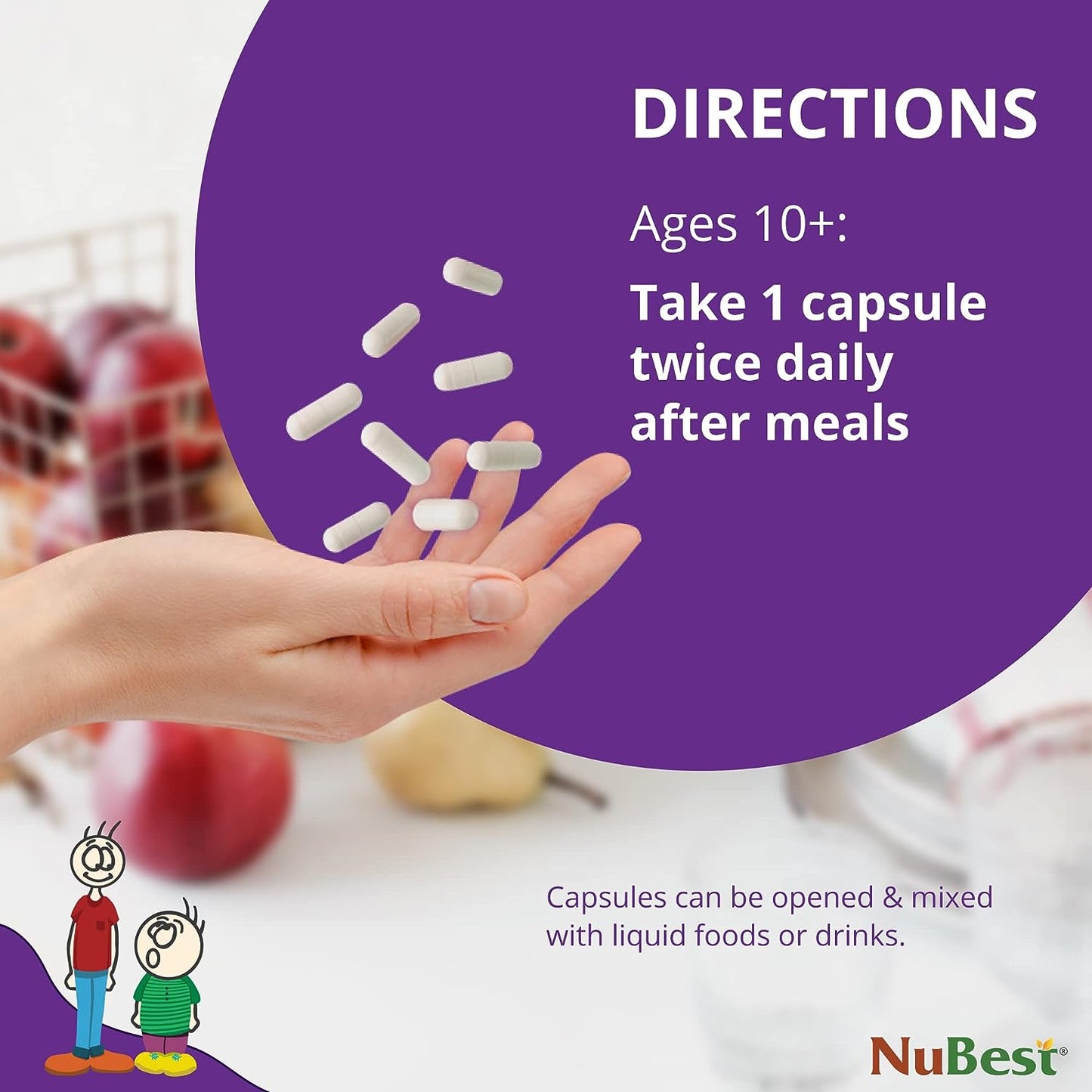 NuBest Tall 10+ - Fórmula de fuerza ósea, inmunidad mejorada y salud general +10 años, 60 capsulas