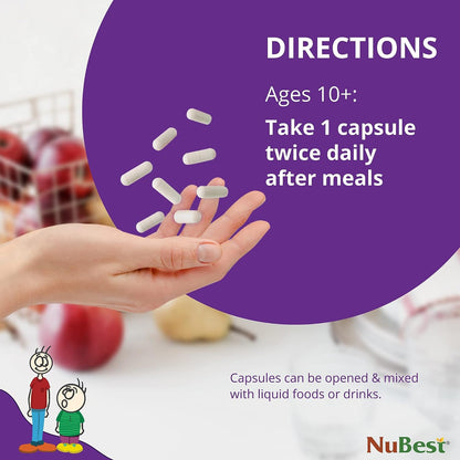 NuBest Tall 10+ - Fórmula de fuerza ósea, inmunidad mejorada y salud general +10 años, 60 capsulas