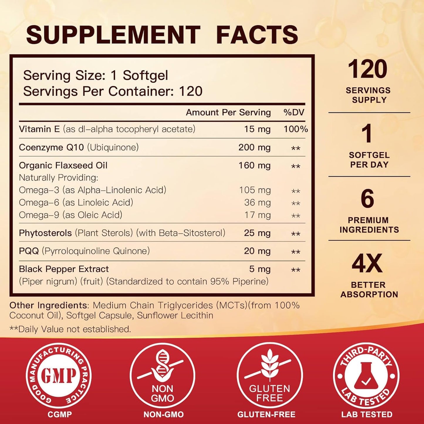 Dr. Foster - Coq10 200mg (SYNERGY FORMULA), 120 capsulas
