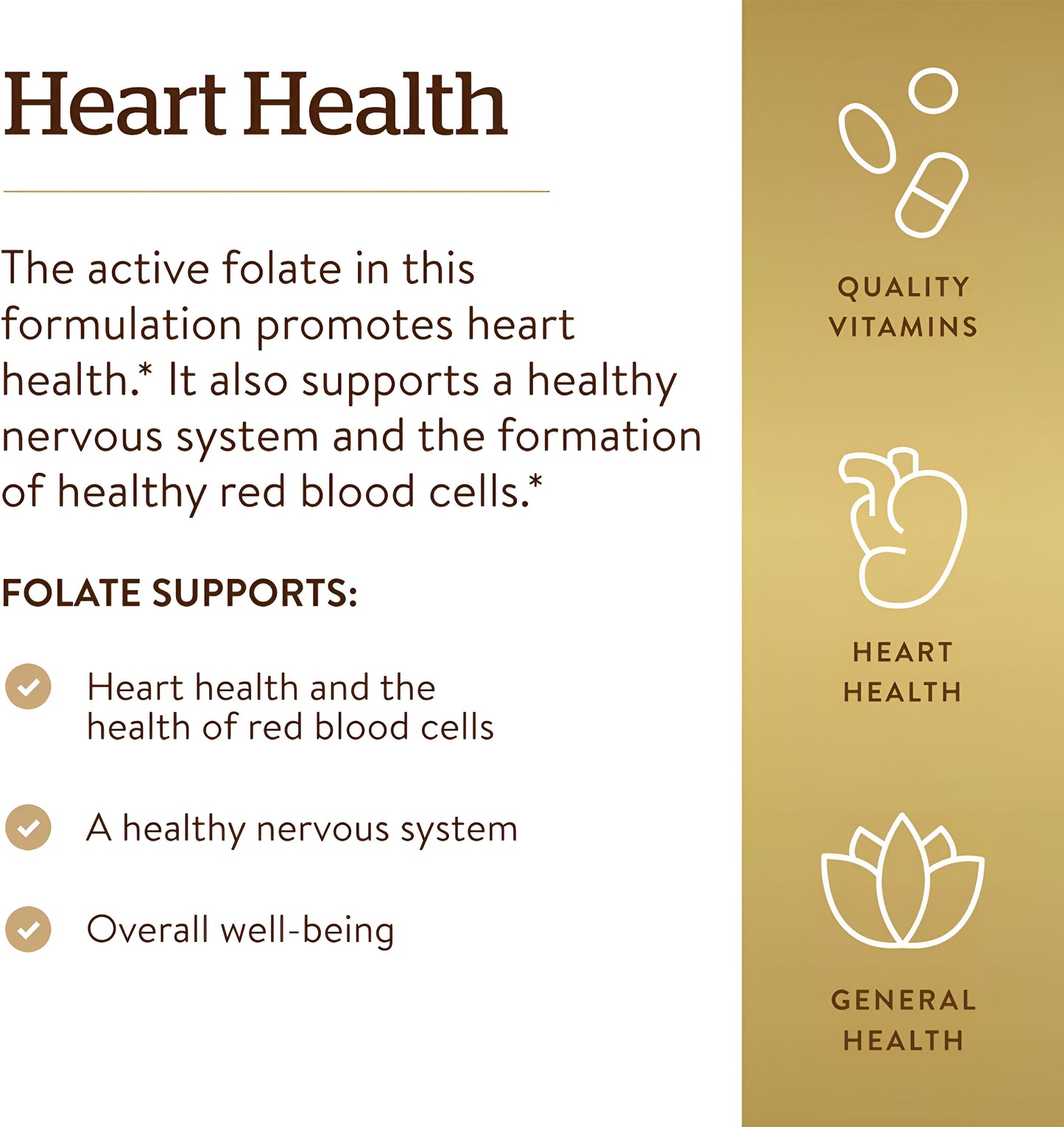 Solgar Folate 1000 mcg (Metafolin) 120 tabletas