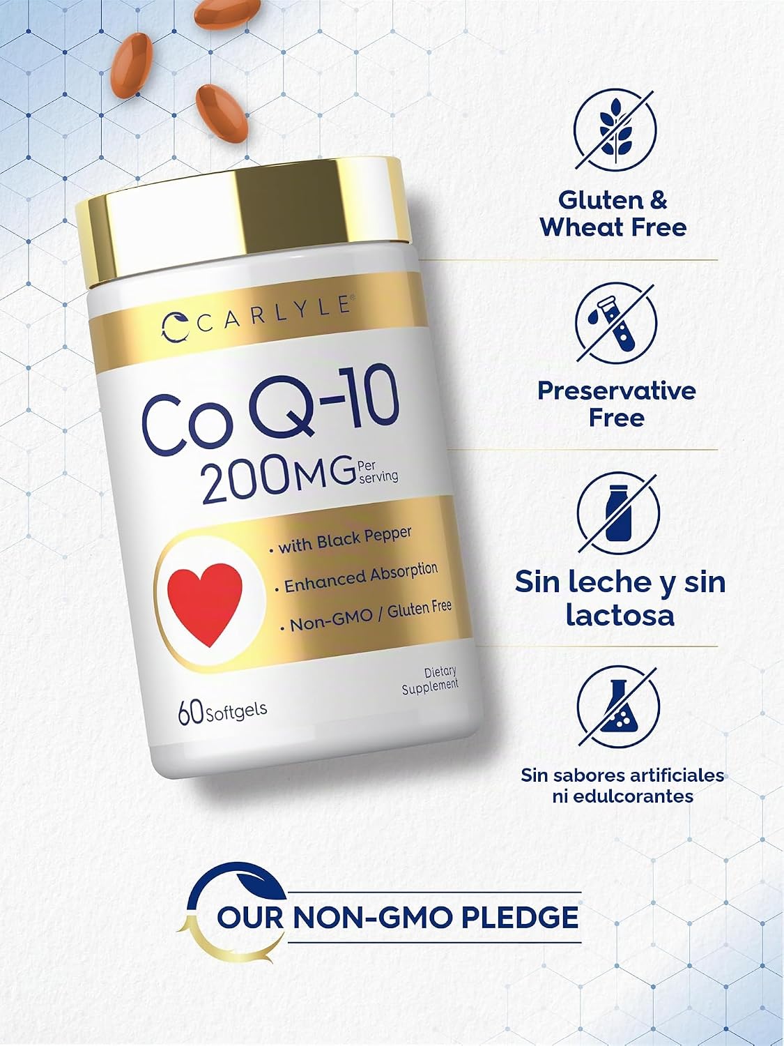 Carlyle CoQ10 de 200 mg | 60 Softgels