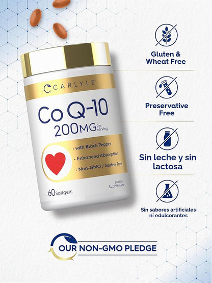 Carlyle CoQ10 de 200 mg | 60 Softgels