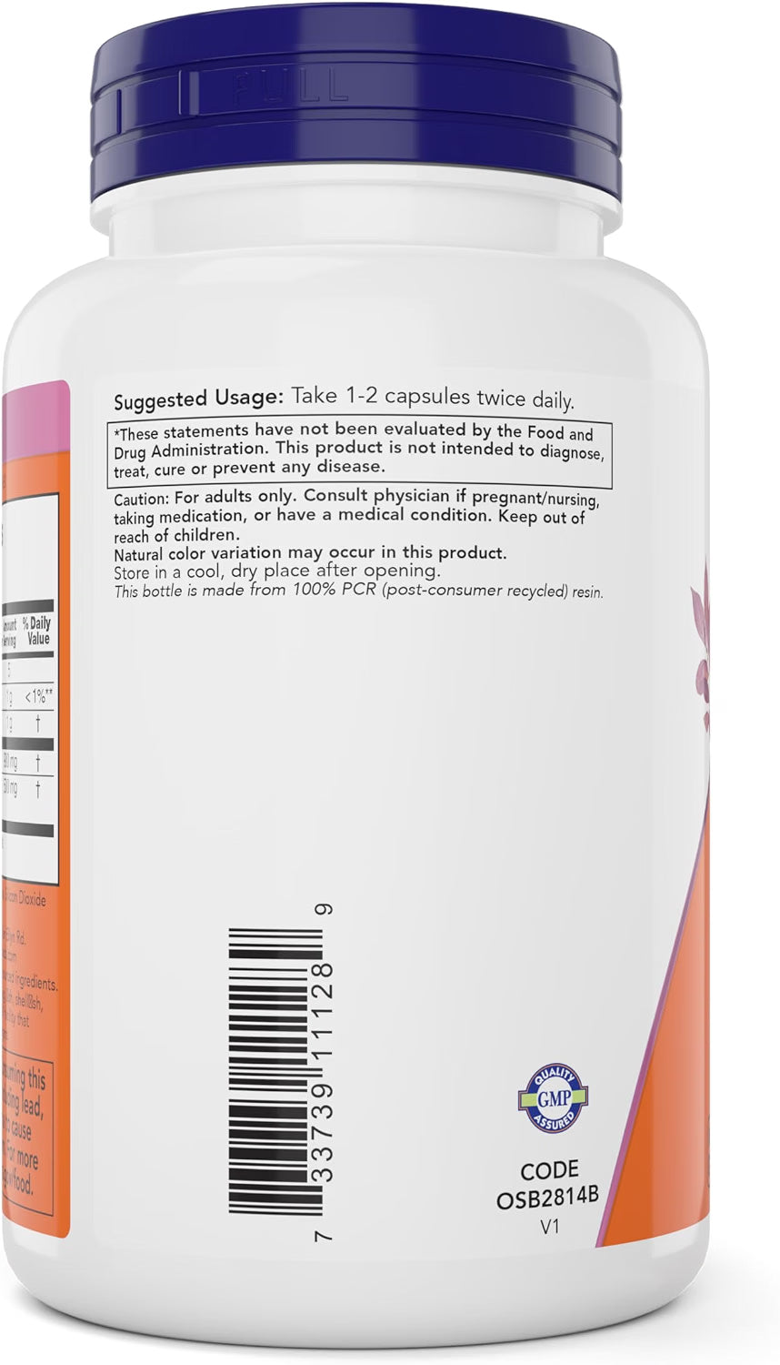 Vitamina Mannose 450mg -  Cranberry 250mg ,  120 capsulas - Now