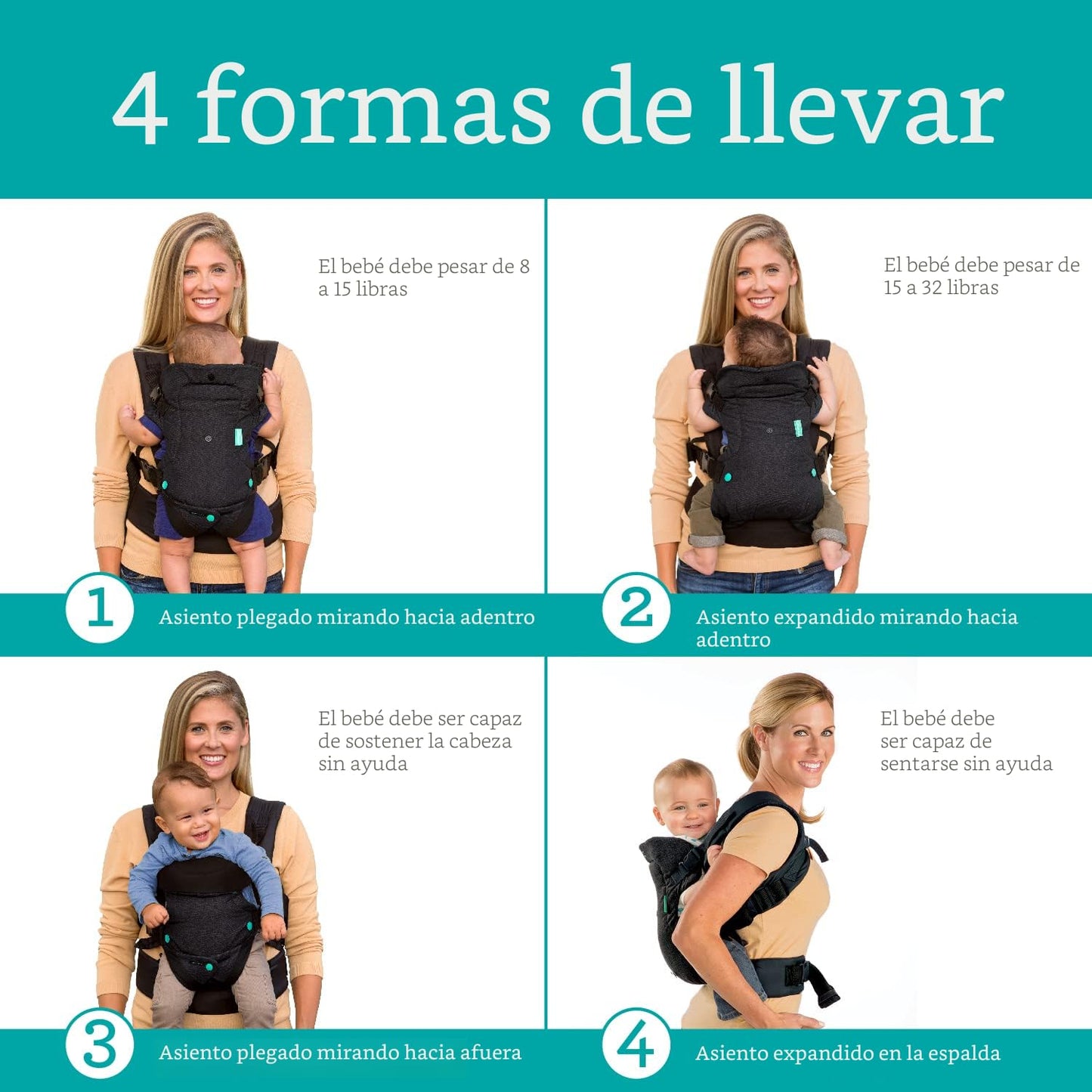 Portabebé Infantino Flip 4en1 Avanzado