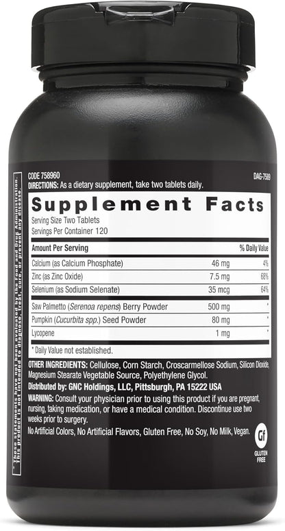 GNC Men's Saw Palmetto Formula, Tabletas para la Prostata