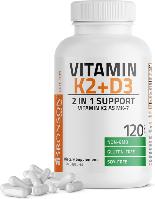 Bronson Nutrition Vitamina K2+D3 120 Capsulas