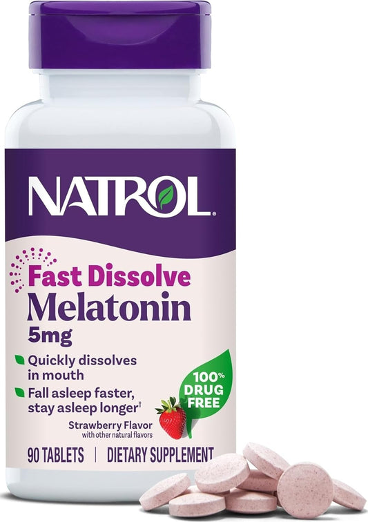 Melatonina Natrol 5mg en tabletas , Fast Dissolve