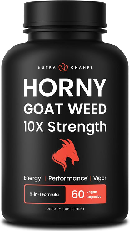 Horny Goat Weed - Extracto de hierba de cabra Premium - 60 capsulas
