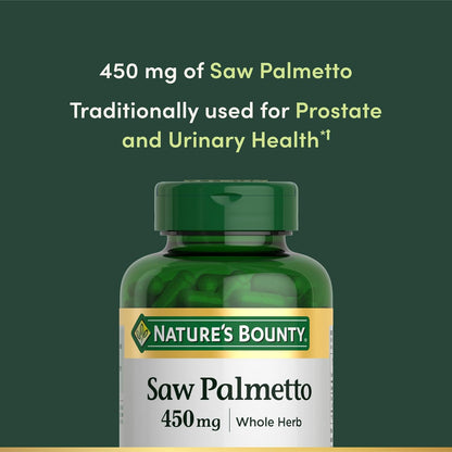 Natures Bounty Saw Palmetto 450 mg 250 Capsulas