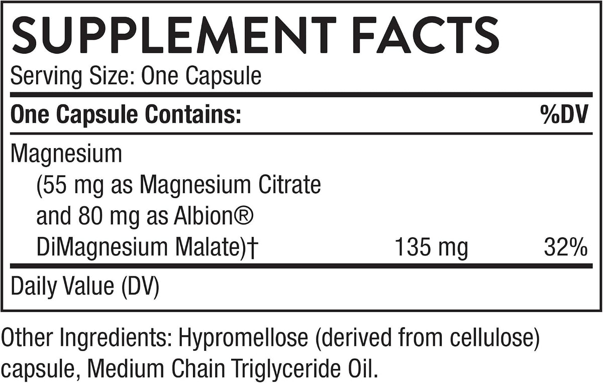 Thorne - Magnesio CitraMate, 90 capsulas