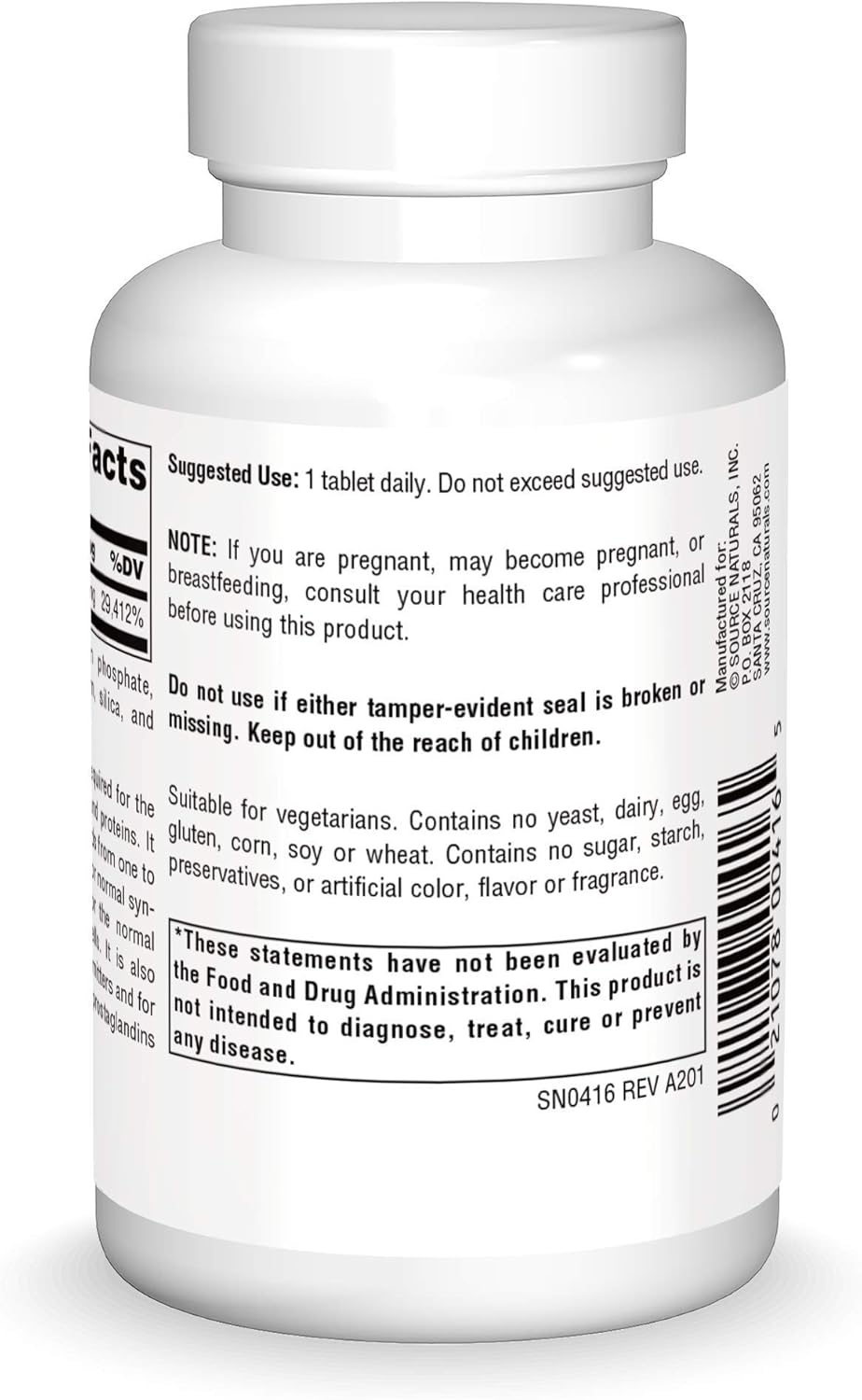 B-6 500mg , 100 tabletas - Source Naturals
