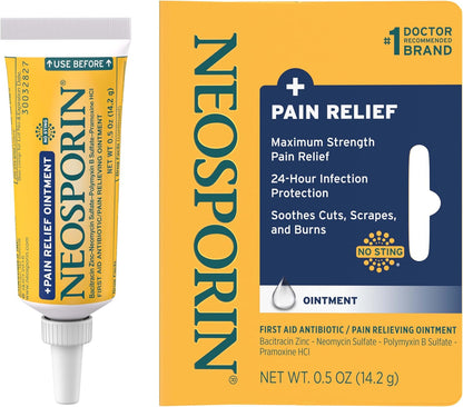 Neosporin + Max Strength doble accion y maximo alivio al dolor - Crema Topica