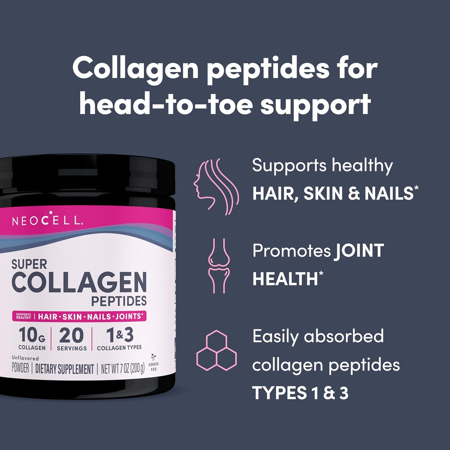 Neocell Super Colageno Peptides en Polvo 200 gr.