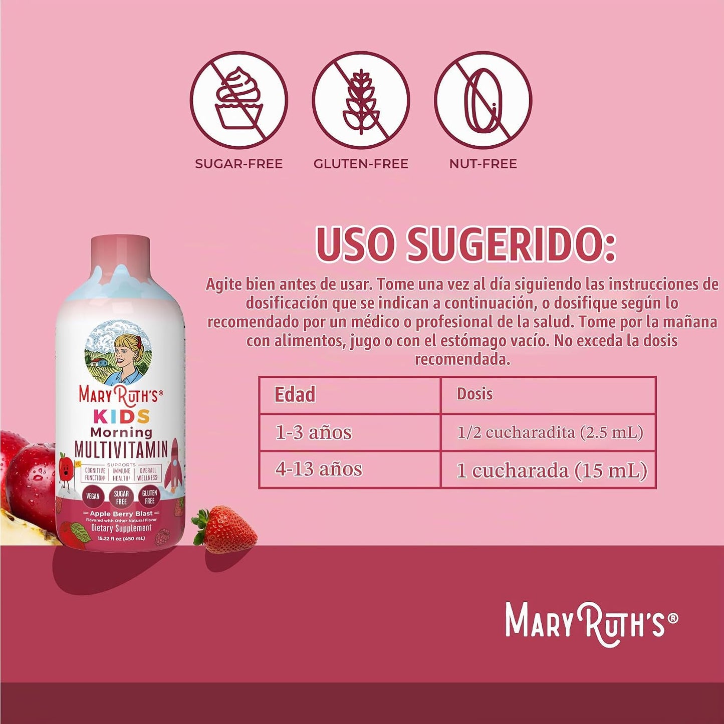 MaryRuth's Kids Liquid Morning Multivitamin | 450ml