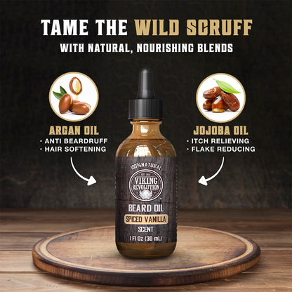 Aceite de barba Viking Revolution para hombres - Vainilla - 30ml