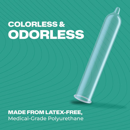 Trojan Preservativos finos lubricados sin látex crudos para hombres, 10 unidades