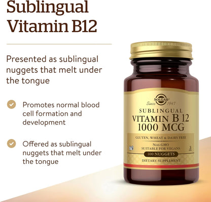 Solgar Vitamina B12, 1000 mcg, 100 Nuggets