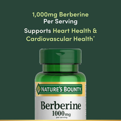 Nature's Bounty Suplementos de berberina, 1000 mg 60 unidades