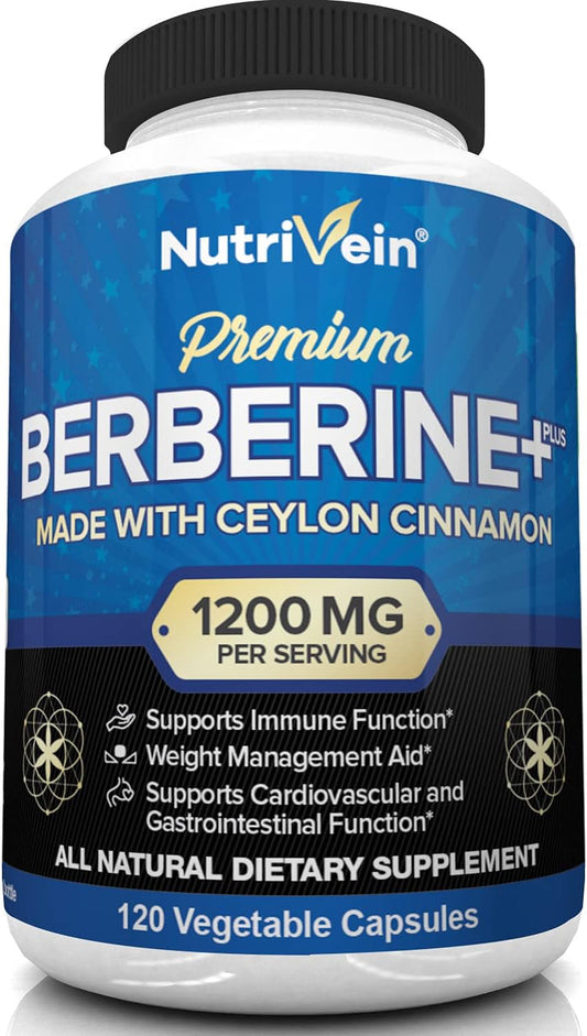 Nutrivein Premium Berberina Plus - con Ceilán canela 120 caps veg