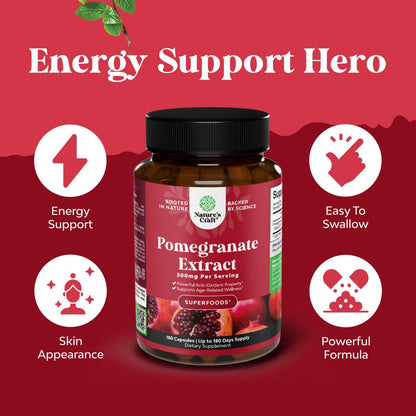 Nature´s Craft - Pomegranate Extract 500mg, 180 capsulas