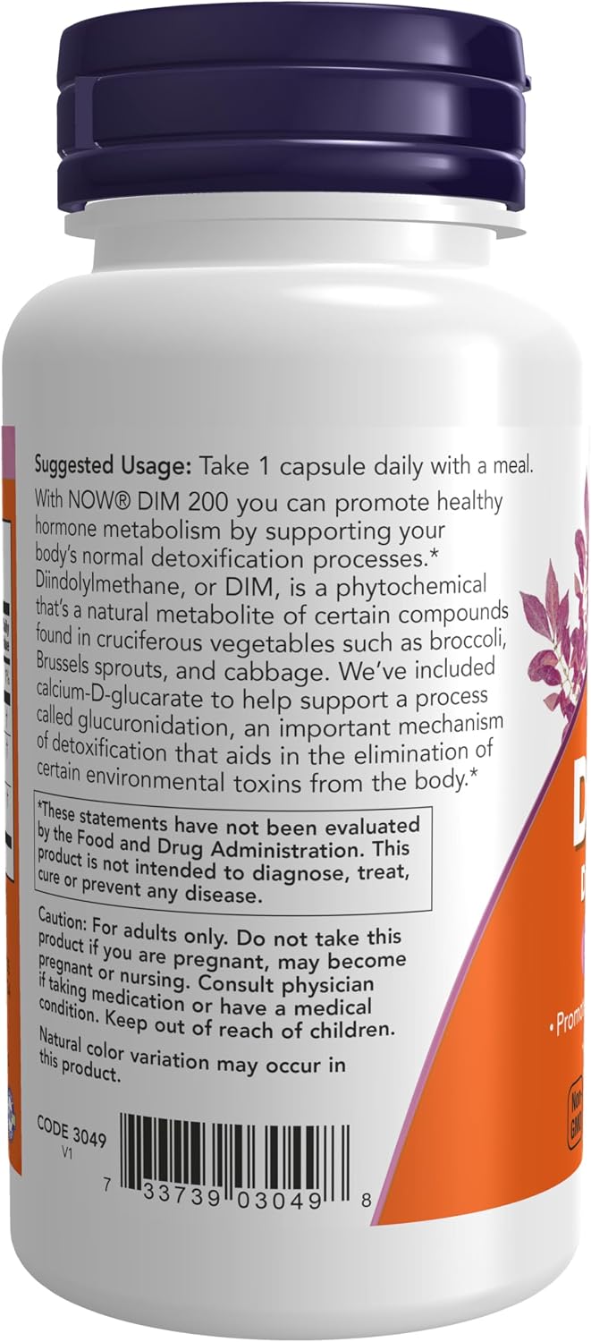 Now - Vitaminas  Dim 200 , 90 capsulas vegetables