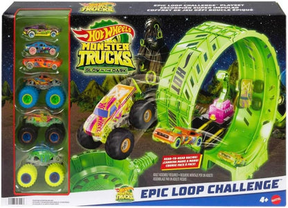 Mattel - HotWheels Monster Trucks, Glow in the Dark
