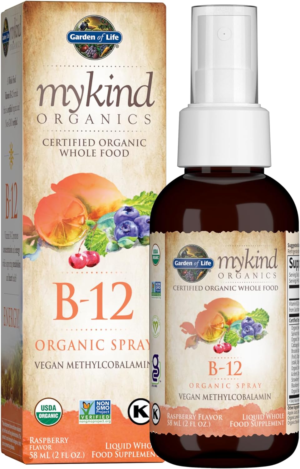 Garden of Life B12 spray orgánico 2oz