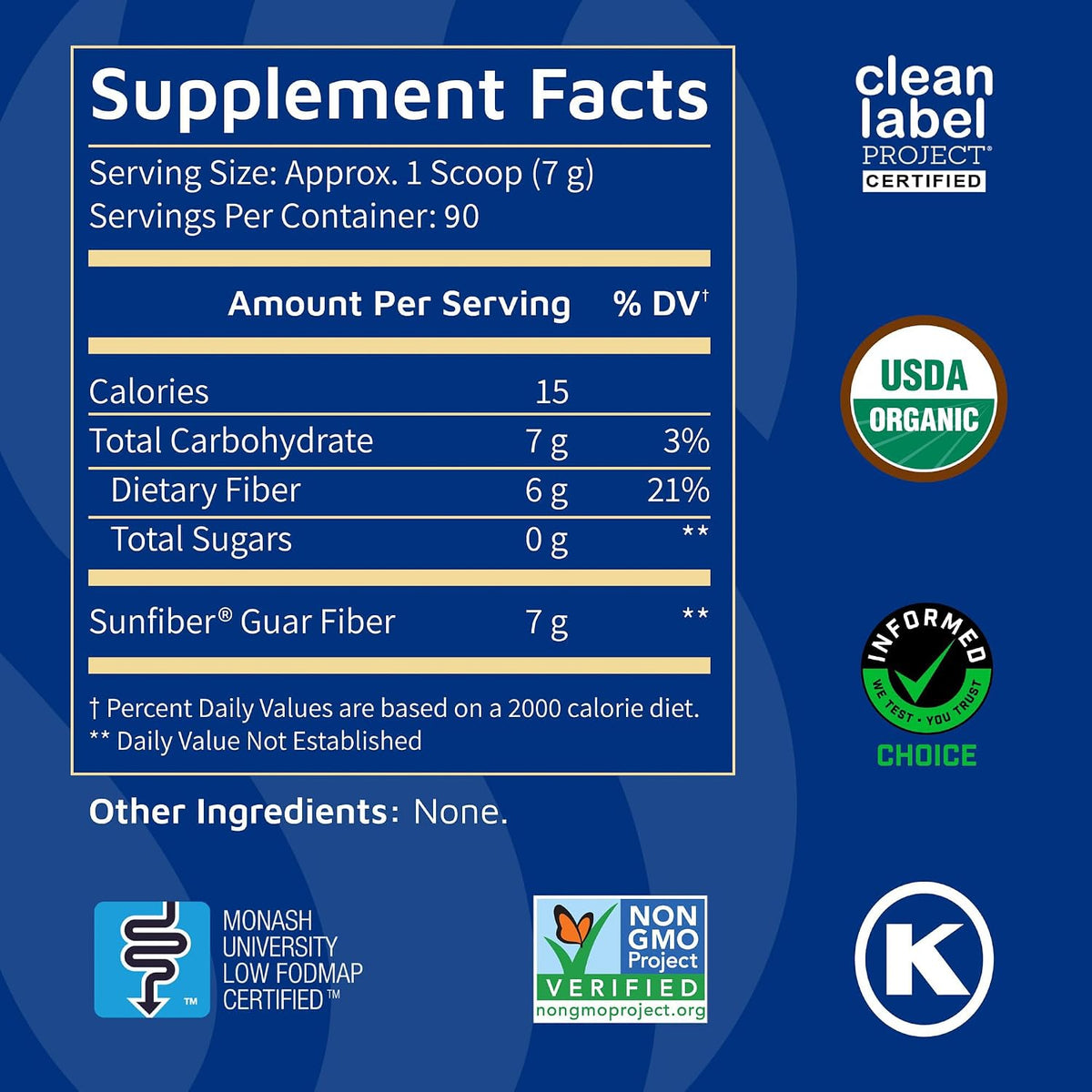 Tomorrow's Nutrition, Sunfiber, suplemento de fibra prebiótica para la salud digestiva, 630gr