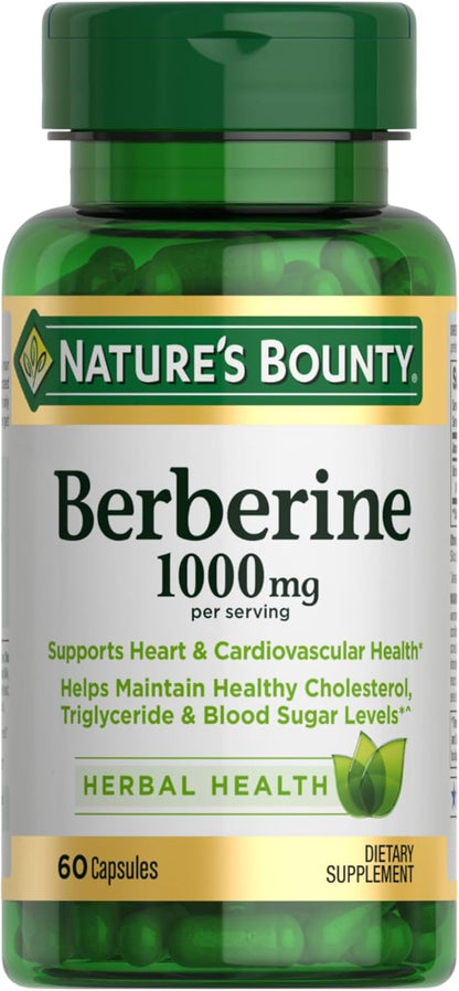 Nature's Bounty Suplementos de berberina, 1000 mg 60 unidades