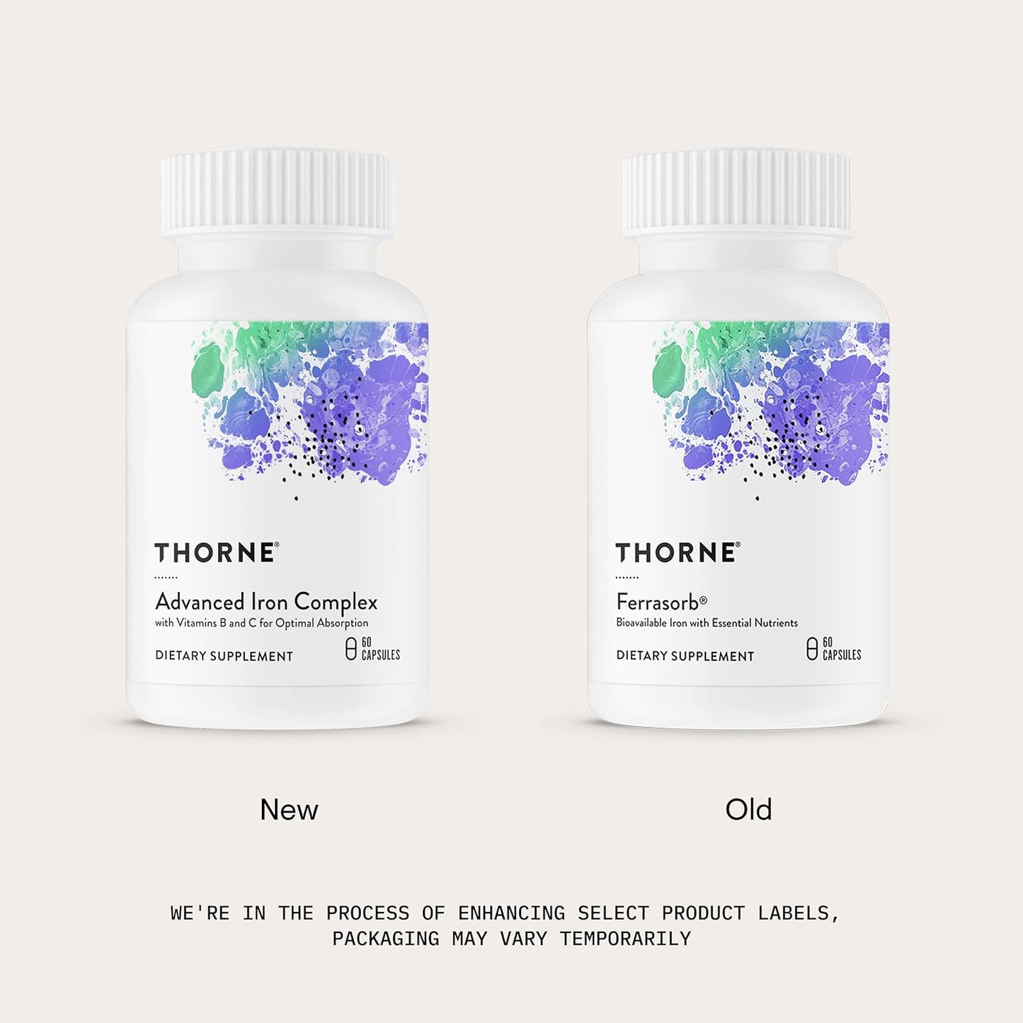 THORNE - Advanced Iron Complex con vitamina B, 60 capsulas
