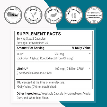 Super Smart - Lactobacillus Rhamnosus GG 10 Billion, 60 capsulas