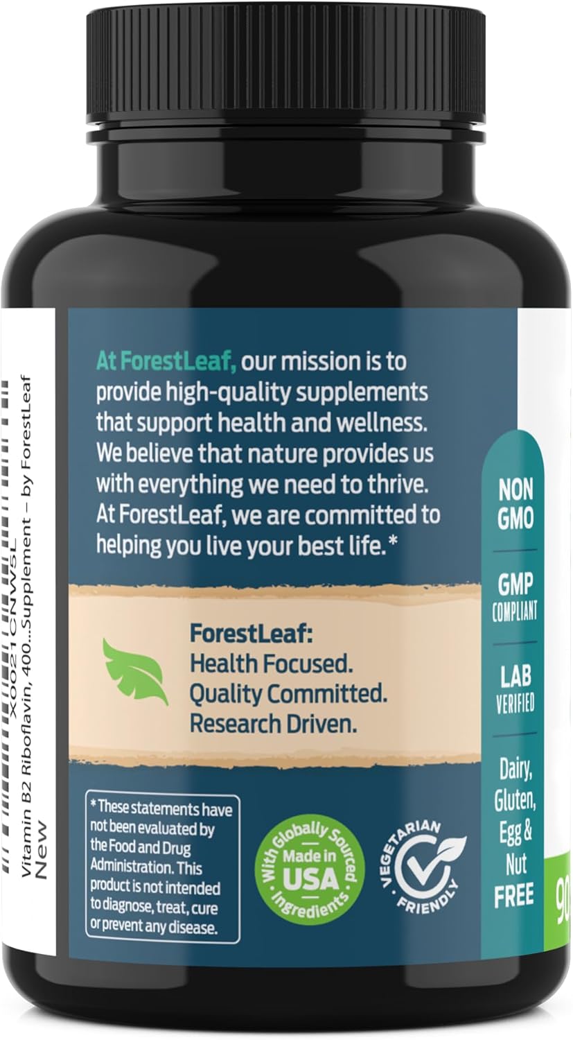 Rivoflavin  400 mg Vitamina B12 Forestleaf Formula Avanzada 90 Capsulas