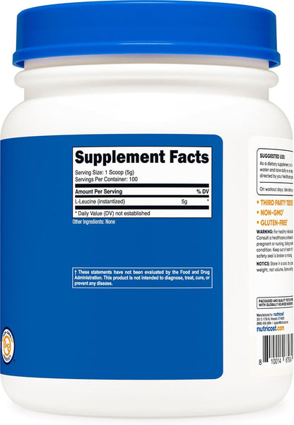 Nutricost L-leucina pura en polvo - 500gr