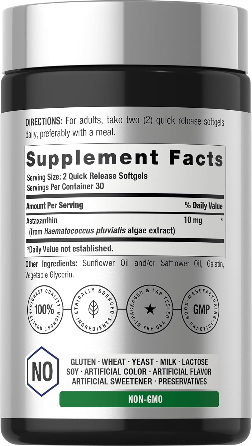 Horbäach - Astaxanthin  10mg,  60 capsulas