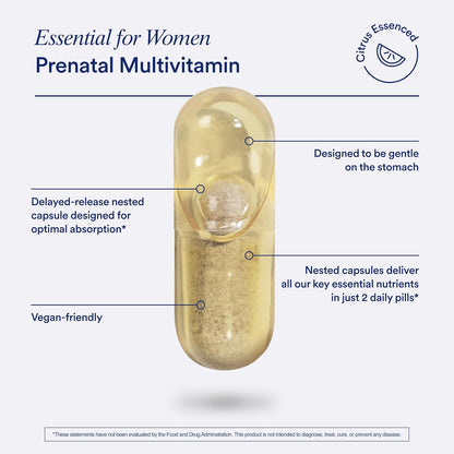 Ritual - Essential para mujer Multivitaminico Prenatal, 60 capsulas vegan