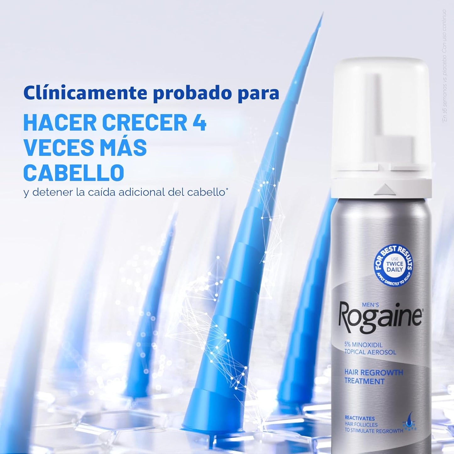 ROGAINE MEN ESPUMA - 60G - EVITA CAIDA DE CABELLO