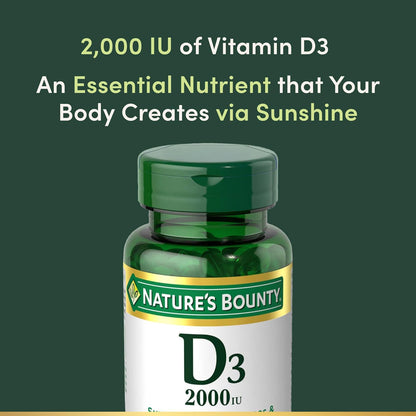 Natures Bounty - Vitamina D3, (50 mcg) 2000IU - 150 capsulas