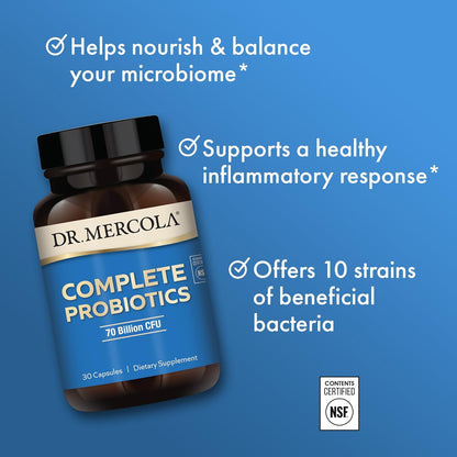 Dr. Mercola  70 Billion CFU Probiotics , 30 capsulas