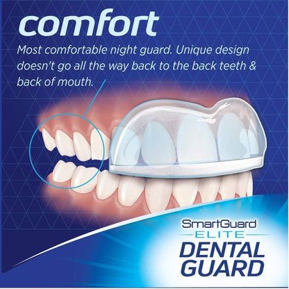 Elite (2 Protectores 1 funda de viaje) Protector dental Custom Anti dientes de molienda, Guardia nocturna para tensado – TMJ dentista diseñado – bruxing férula Protector para la boca para alivio de los síntomas