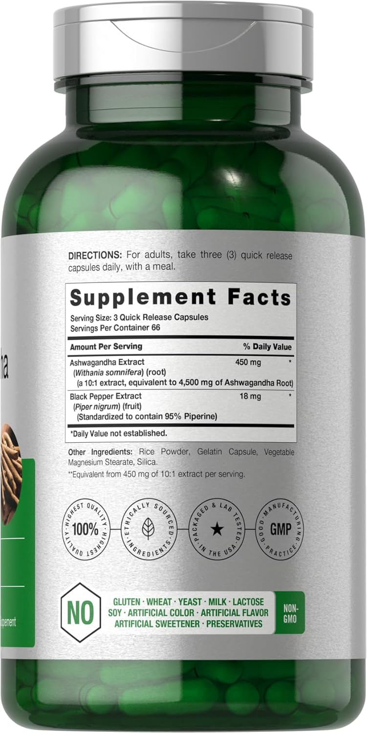 Ashwagandha Horbaach 450mg 200 capsulas